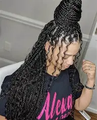 Box Braid Over Loc